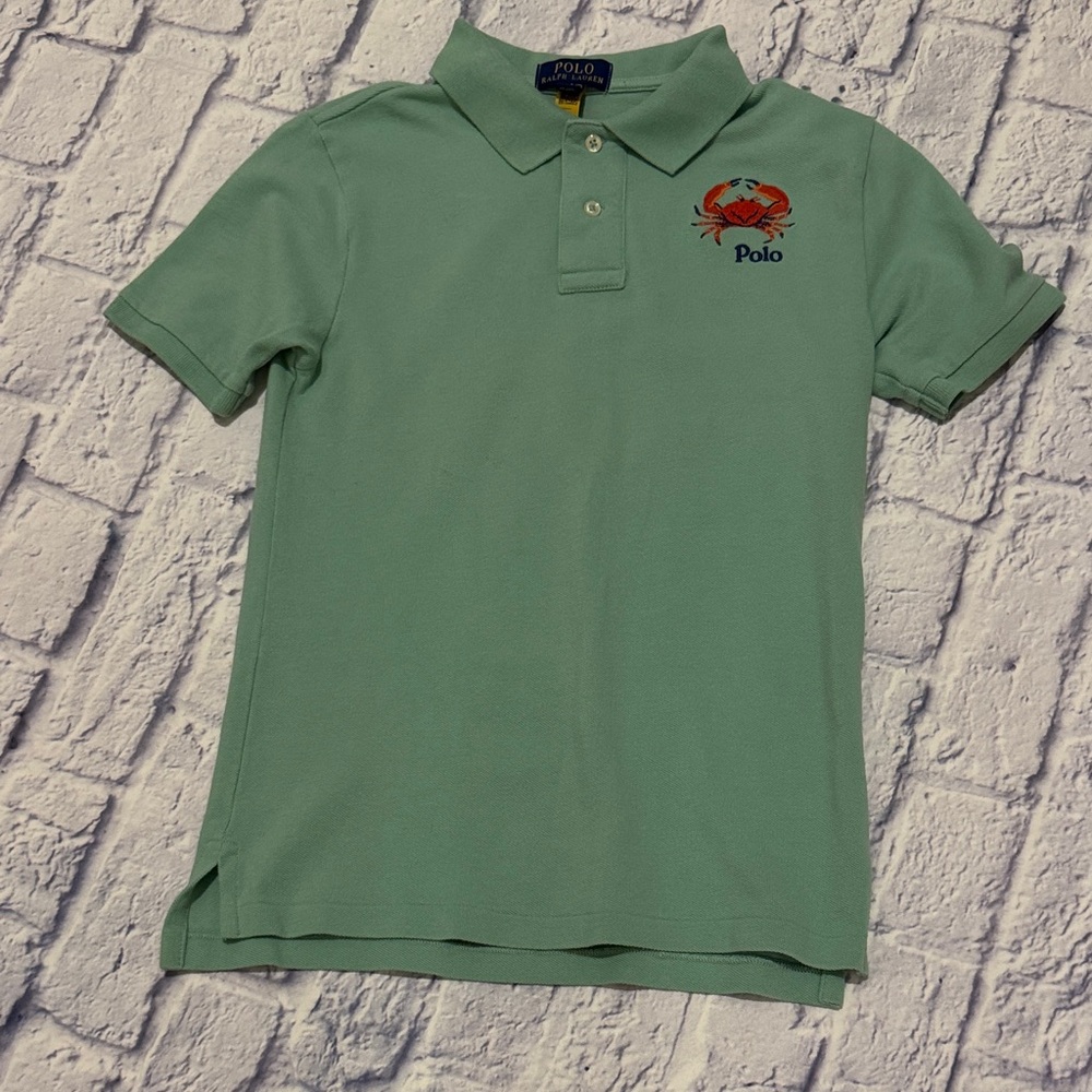 Polo by Ralph Lauren Kids Boys Polo Embroidered Green Size Medium (10-12)